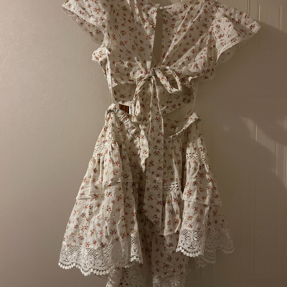 Floral Ruffle Mini Dress - Picture 2 of 3